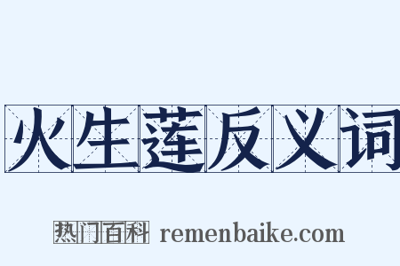 火生莲反义词是什么意思的图片